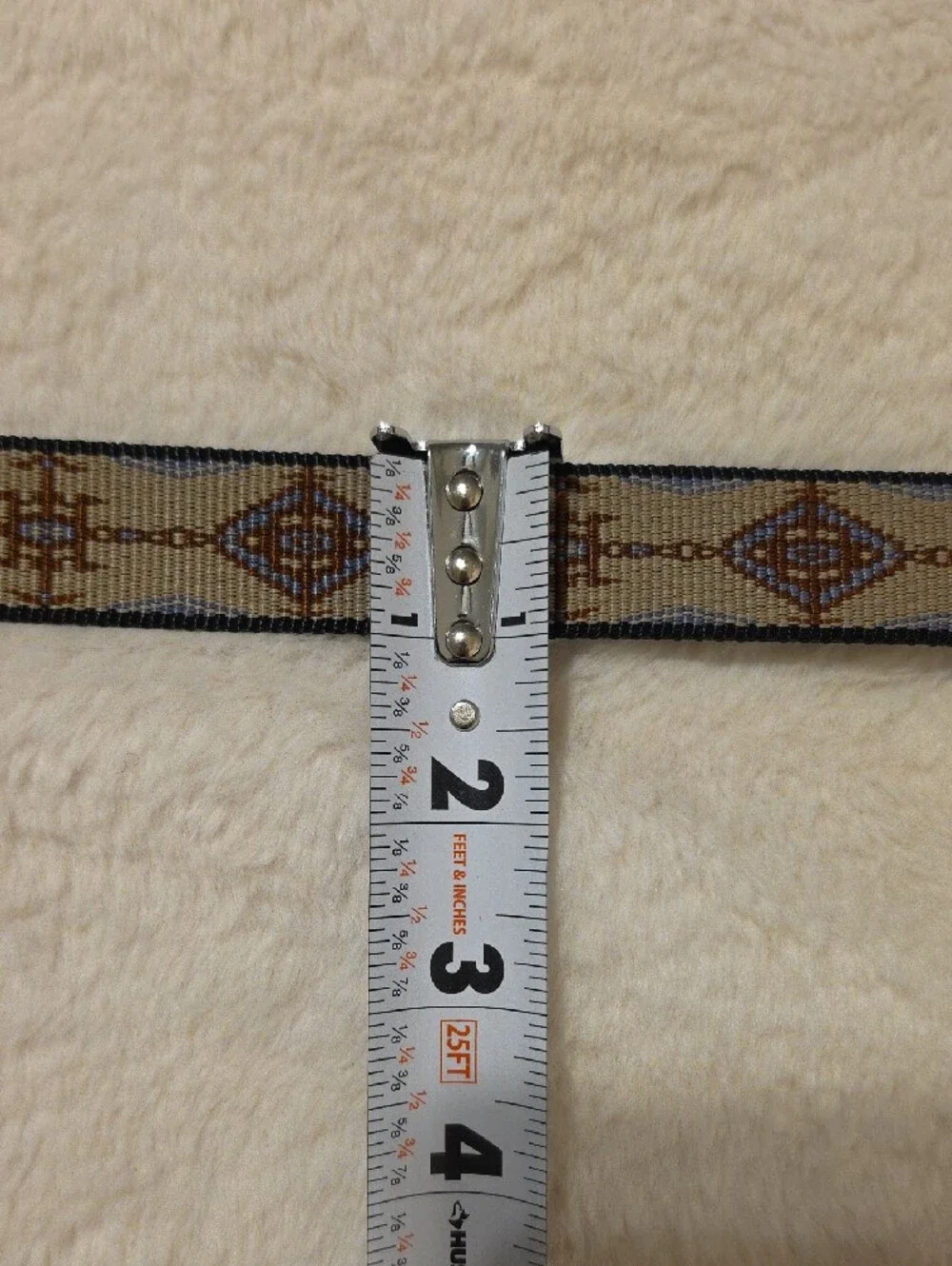 Kavu Men’s Black and Tan Patterned Web Belt